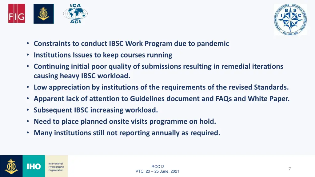 constraints to conduct ibsc work program