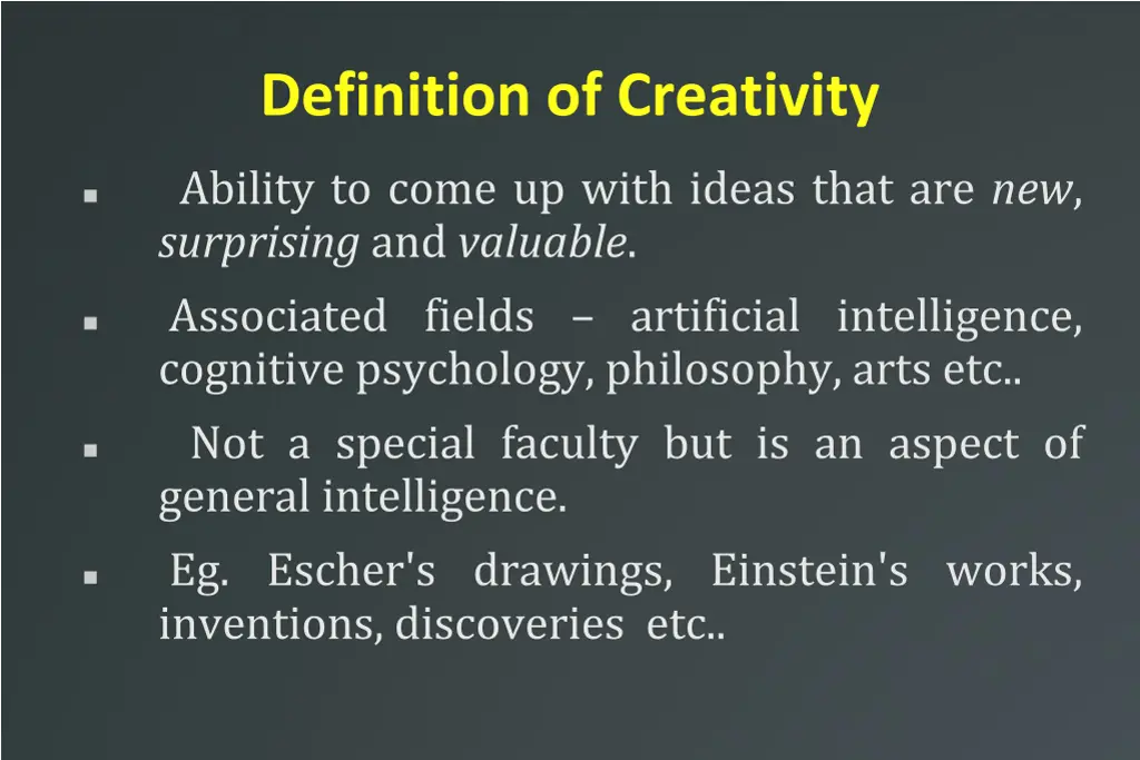 definition of creativity