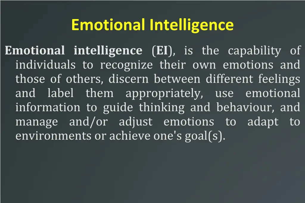 emotional intelligence