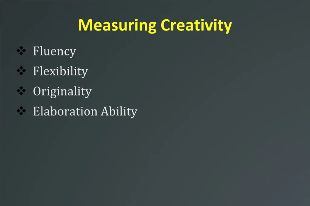 measuring creativity