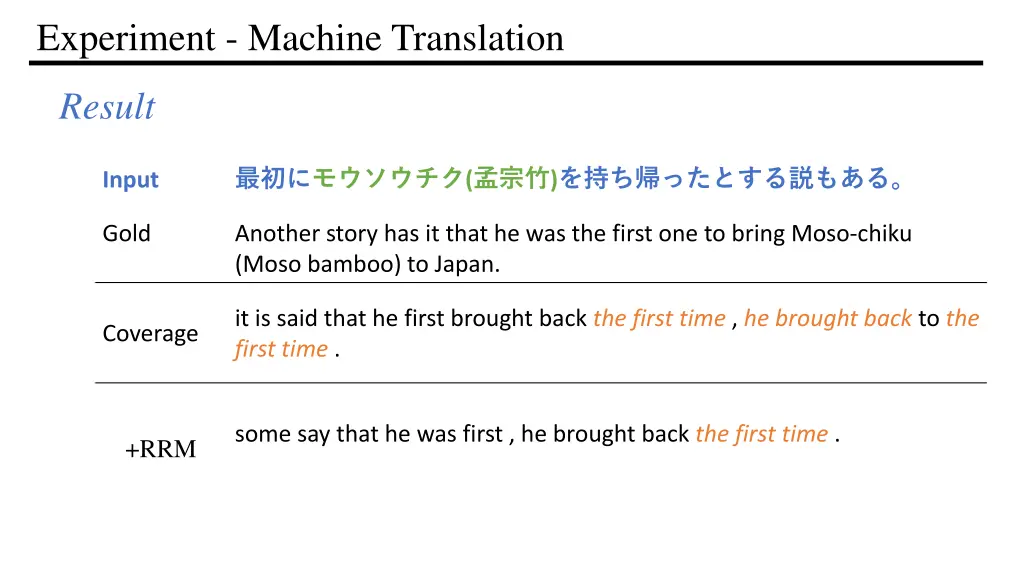 experiment machine translation 3