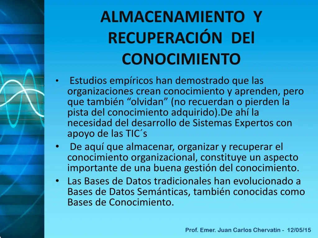 almacenamiento y recuperaci n del conocimiento