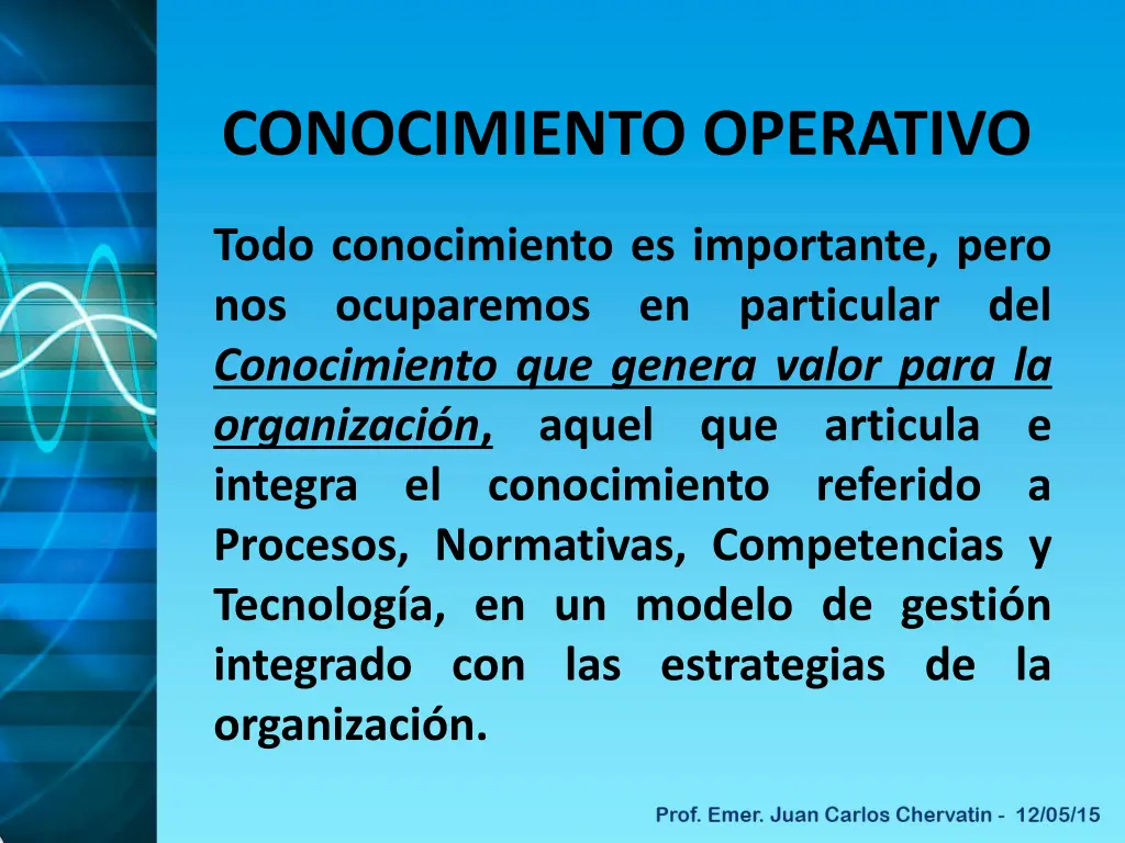 conocimiento operativo