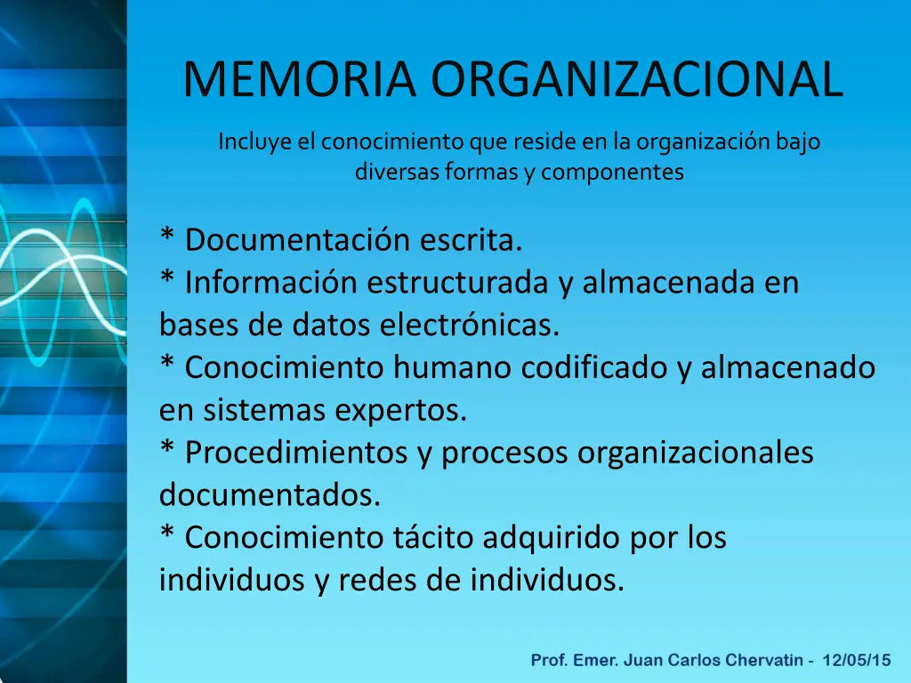 memoria organizacional