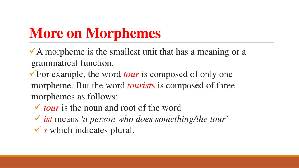 more on morphemes