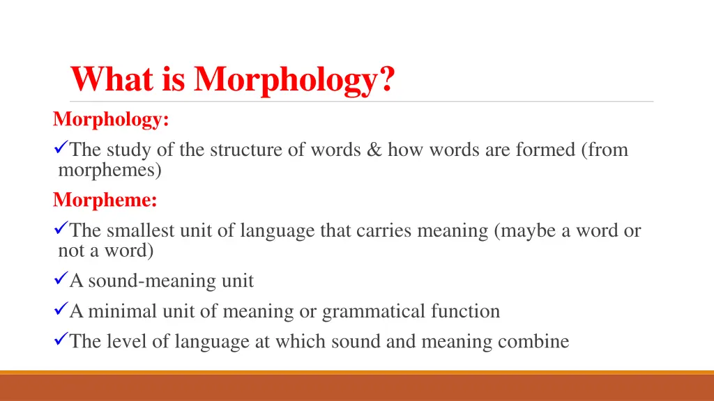 what is morphology morphology the study