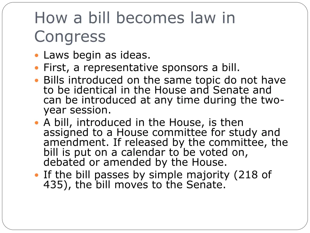 how a bill becomes law in congress laws begin