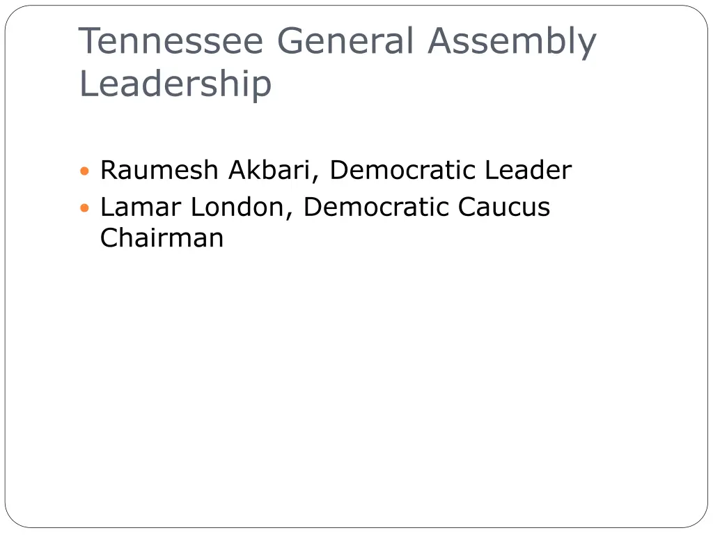 tennessee general assembly leadership