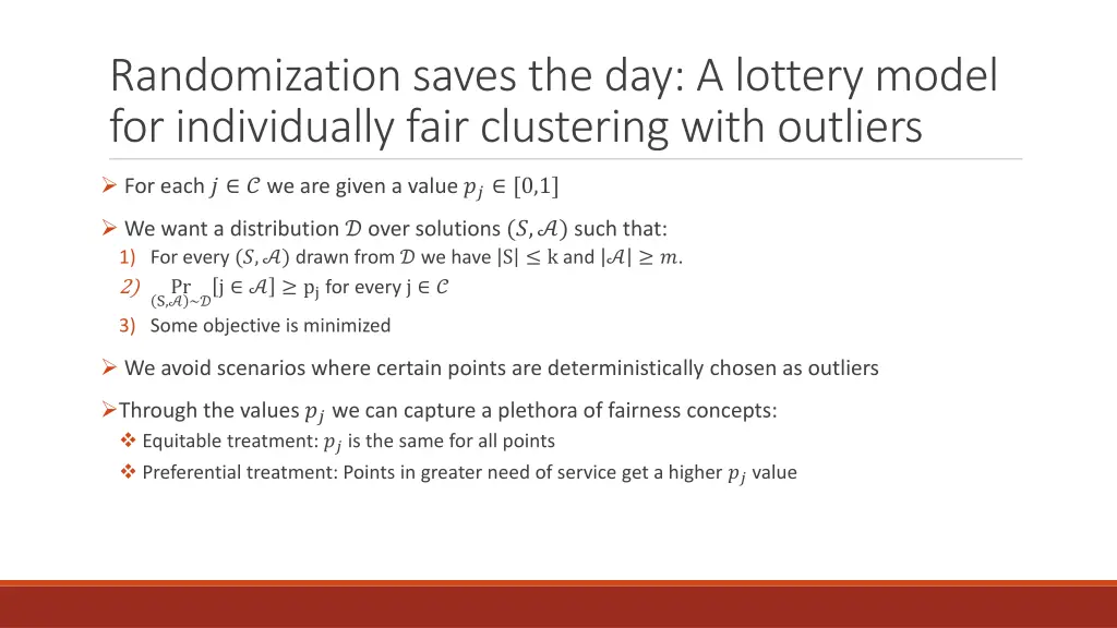 randomization saves the day a lottery model