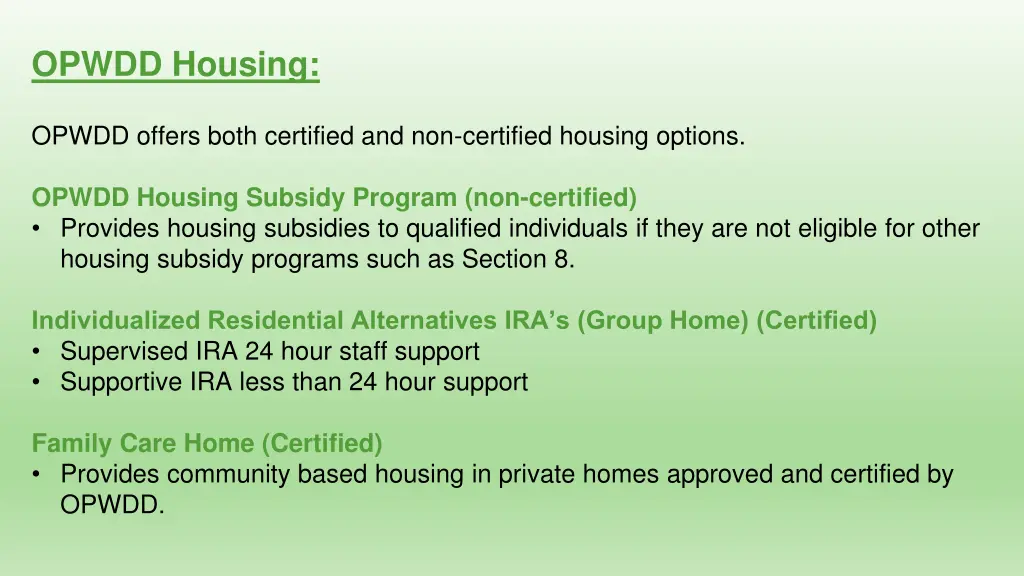 opwdd housing