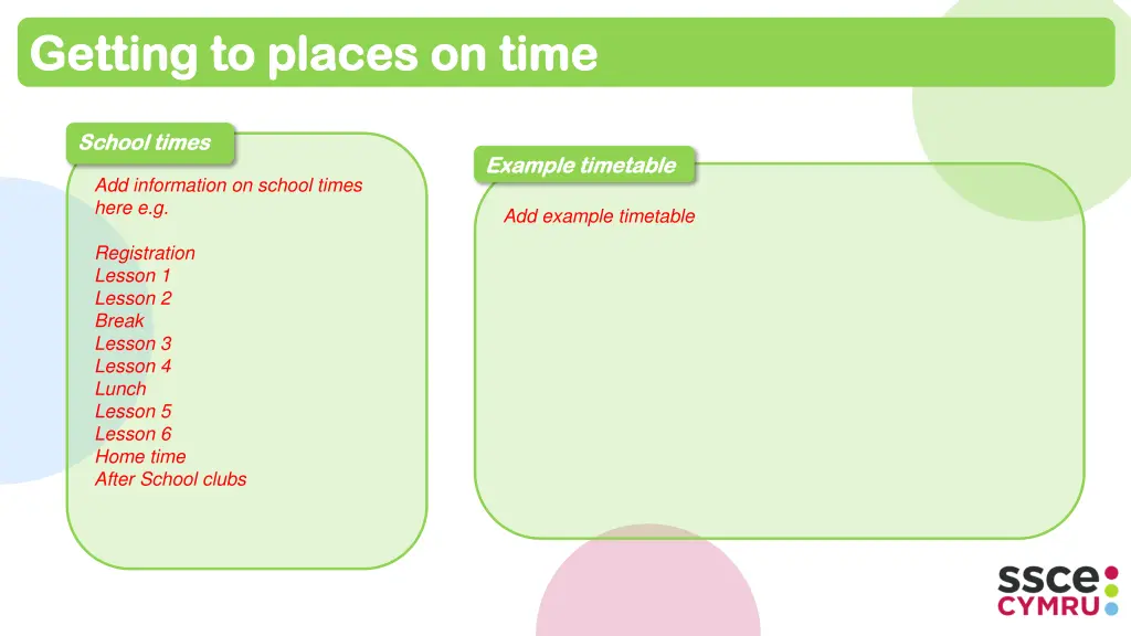 getting to places on time getting to places
