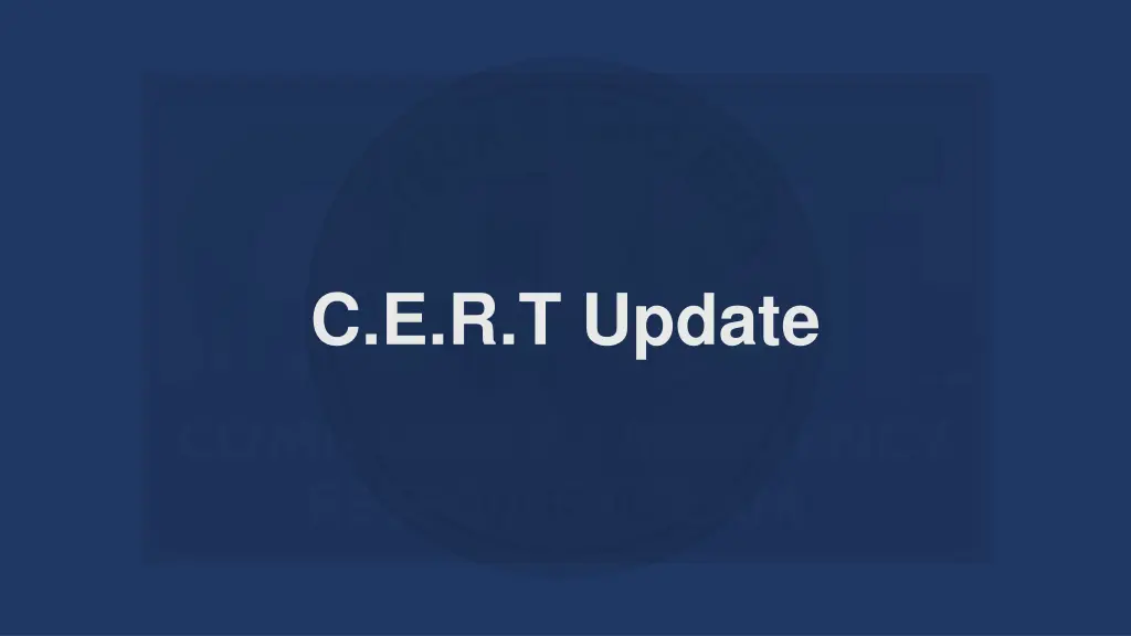 c e r t update
