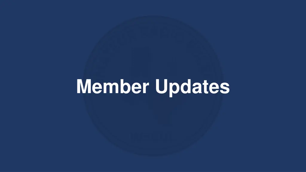 member updates