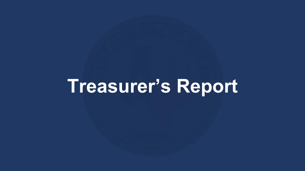 treasurer s report