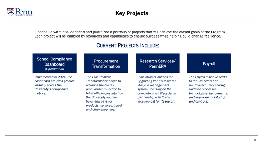 key projects