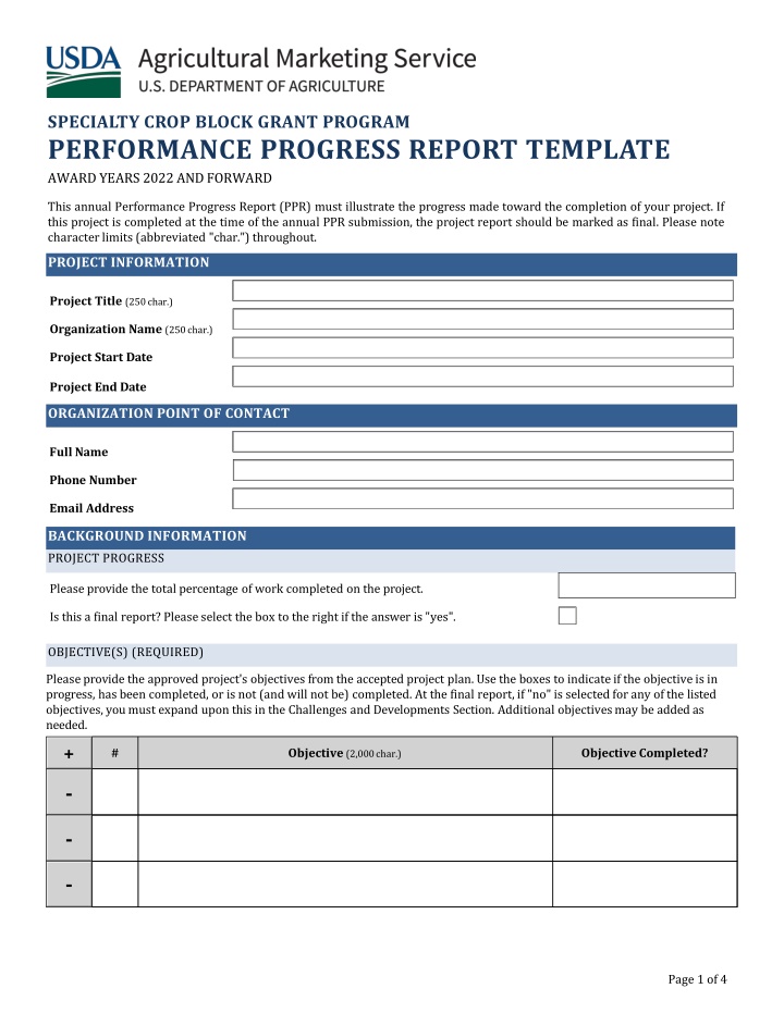 specialty crop block grant program performance