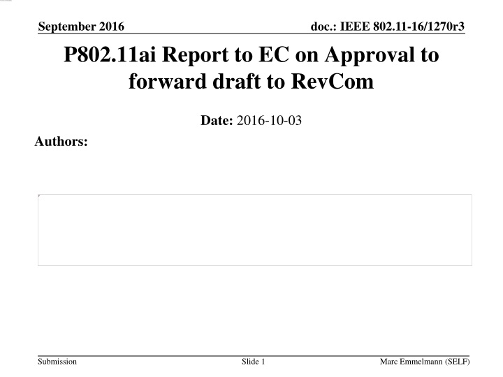 september 2016 p802 11ai report to ec on approval