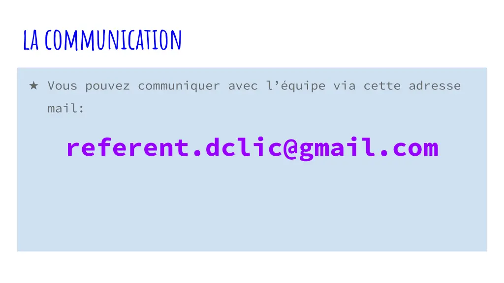 la communication