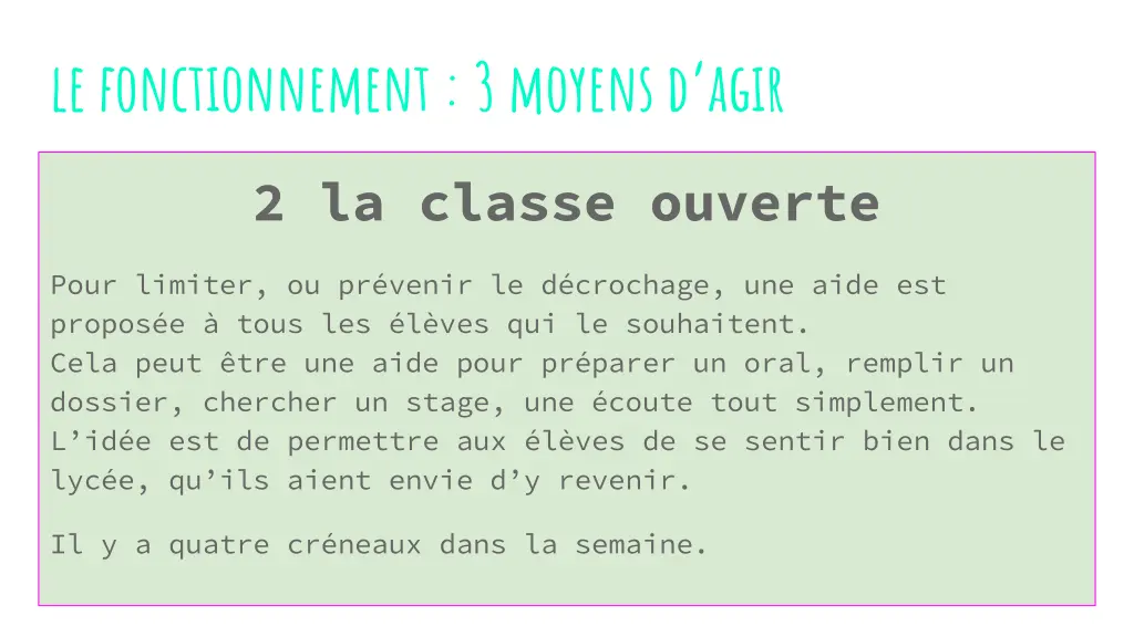 le fonctionnement 3 moyens d agir 1