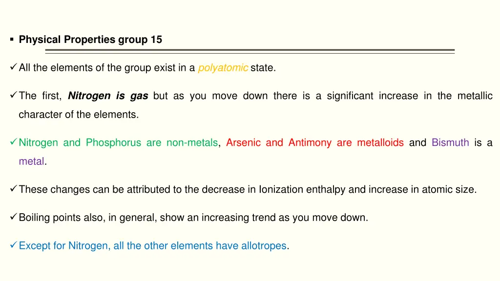 physical properties group 15