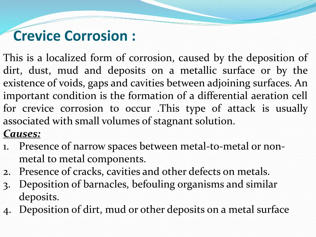 crevice corrosion
