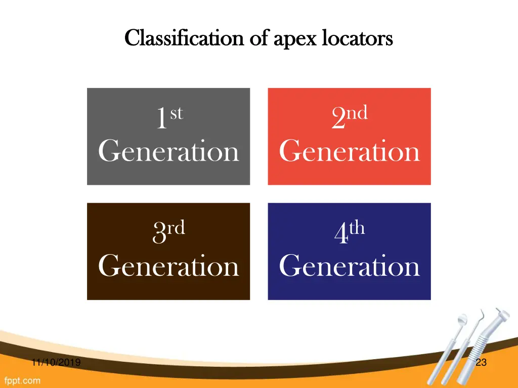 classification of apex locators classification