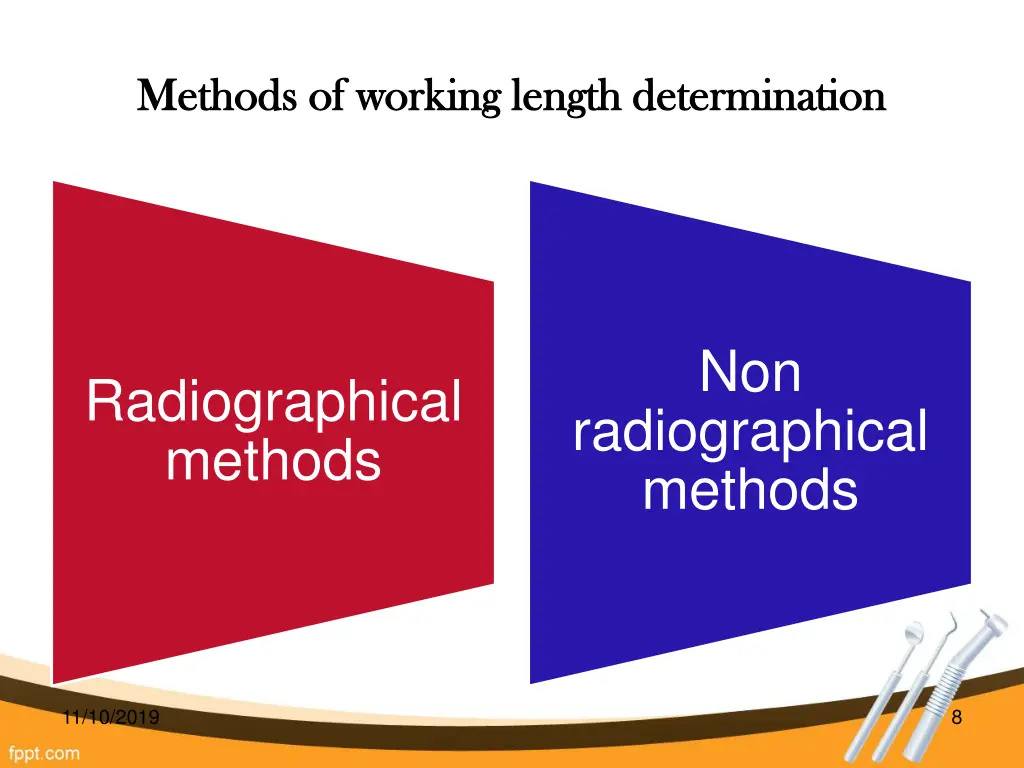 methods of working length determination methods