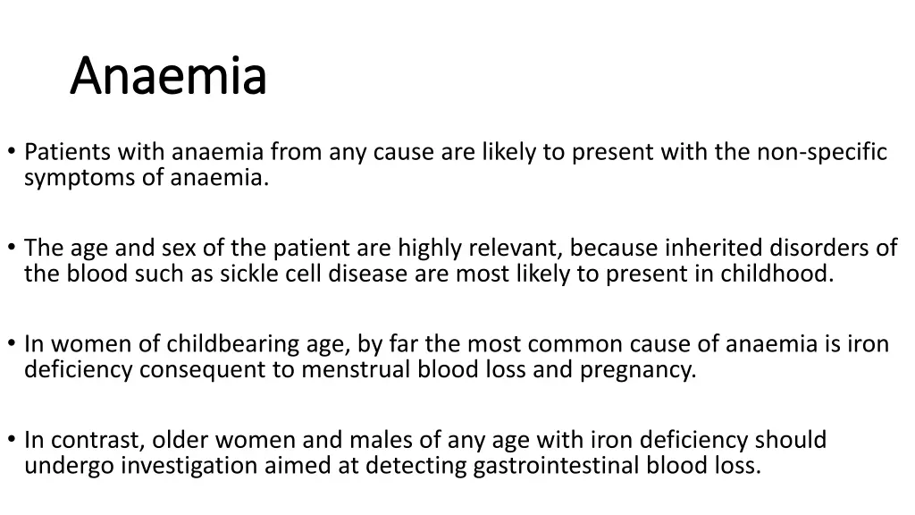anaemia anaemia