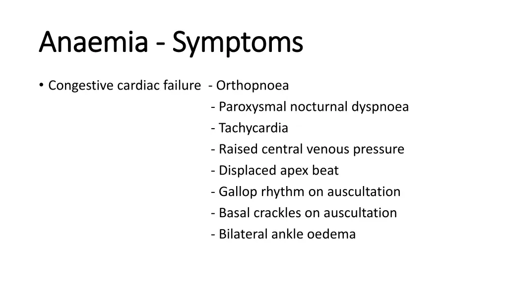 anaemia anaemia symptoms