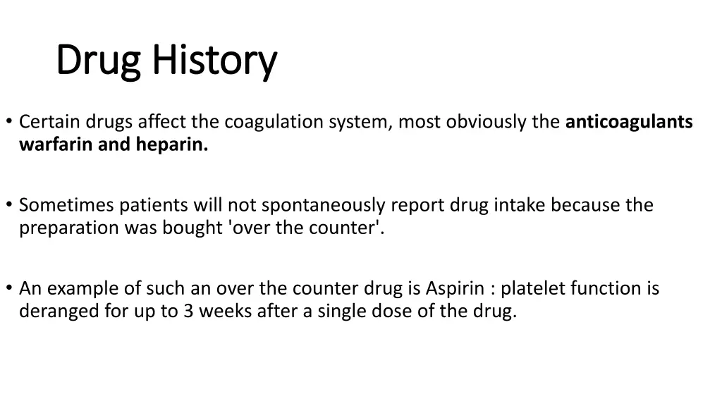 drug history drug history