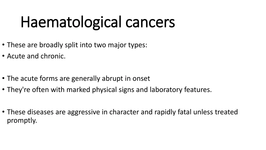haematological cancers haematological cancers