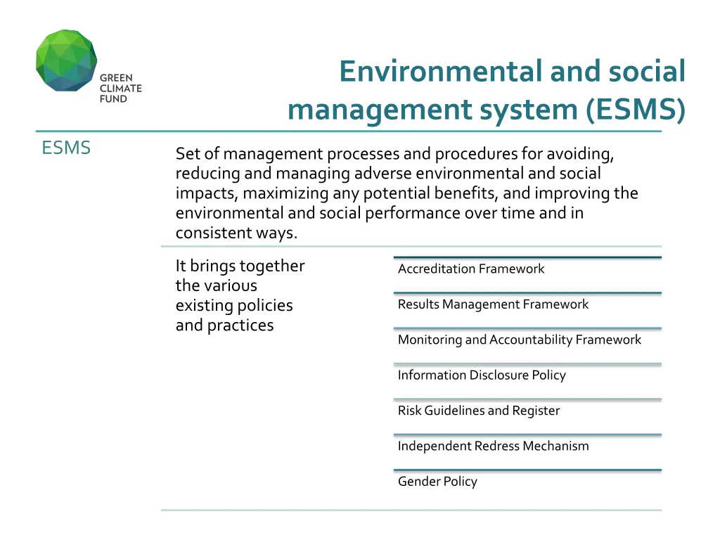 environmental and social management system esms