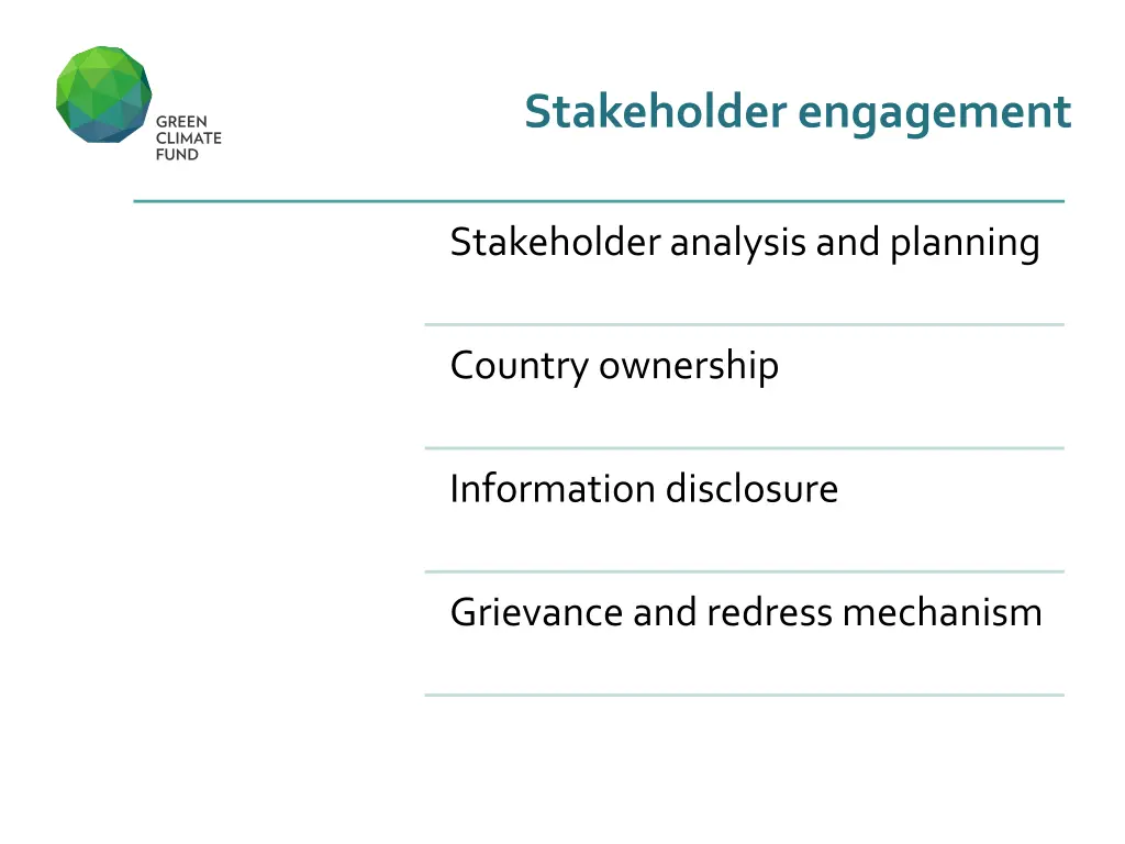 stakeholder engagement