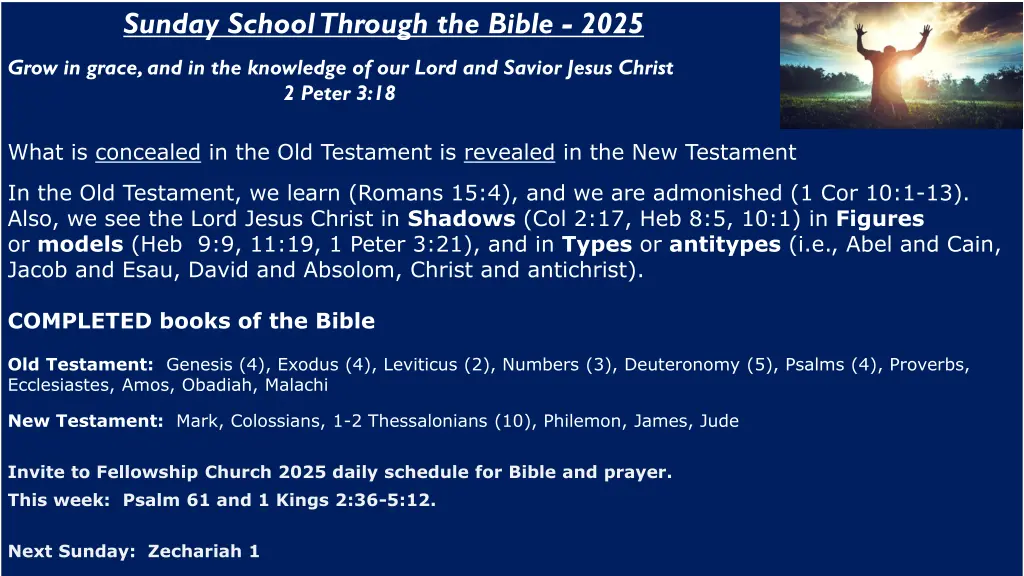 sunday school through the bible 2025