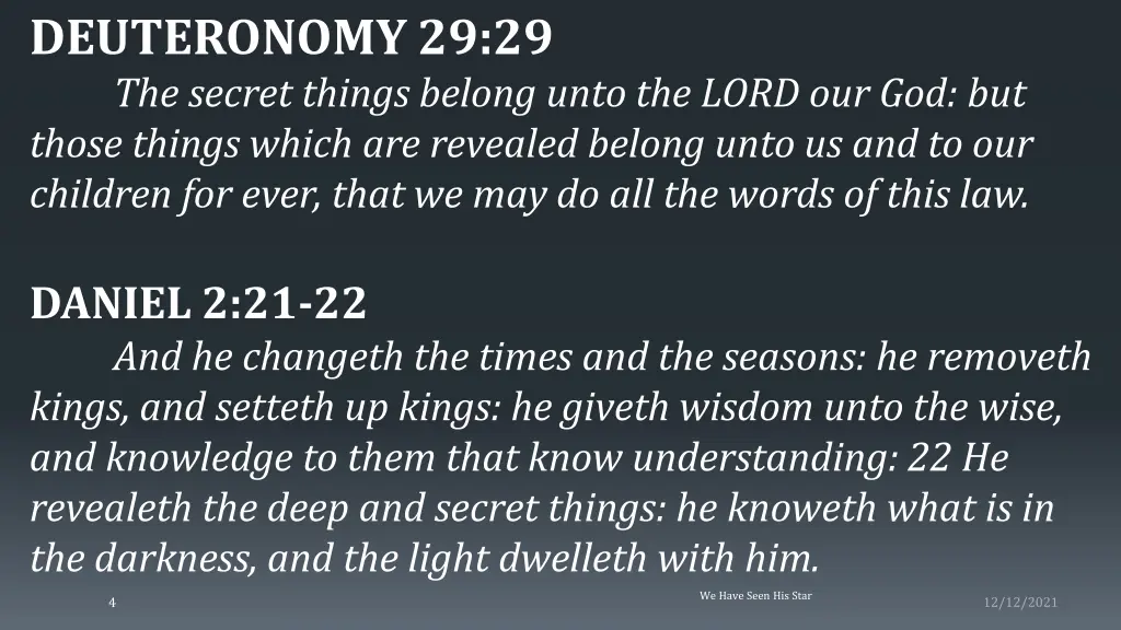 deuteronomy 29 29 the secret things belong unto
