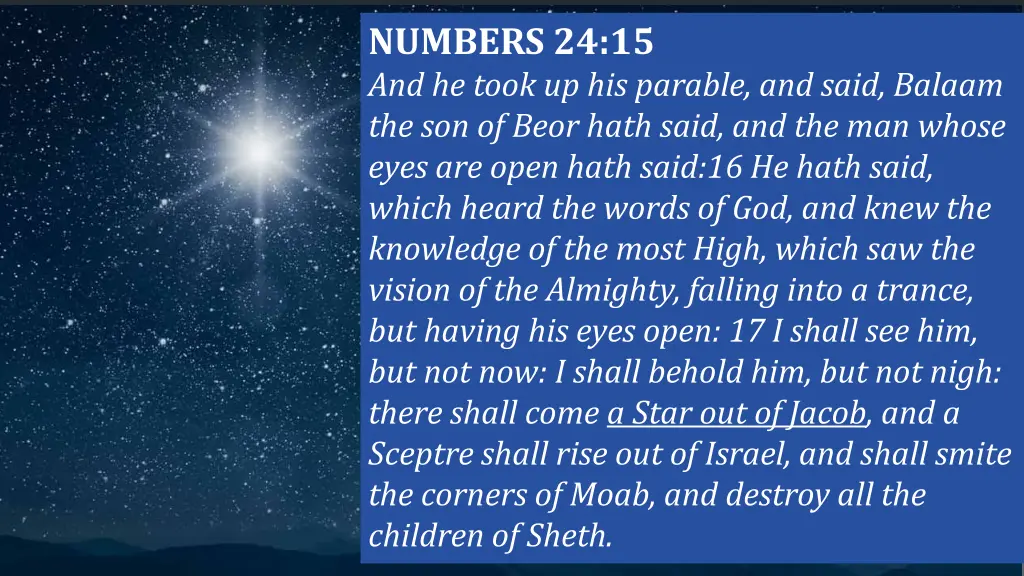 numbers 24 15 and he took up his parable and said