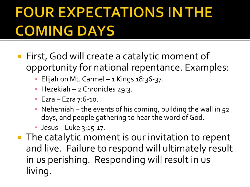 first god will create a catalytic moment