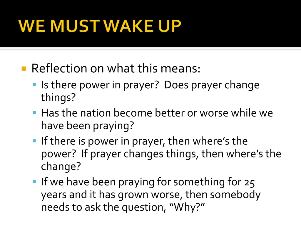 reflection on what this means is there power