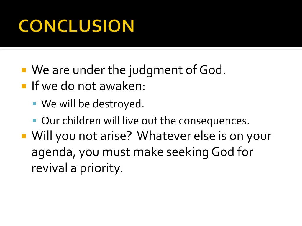 we are under the judgment