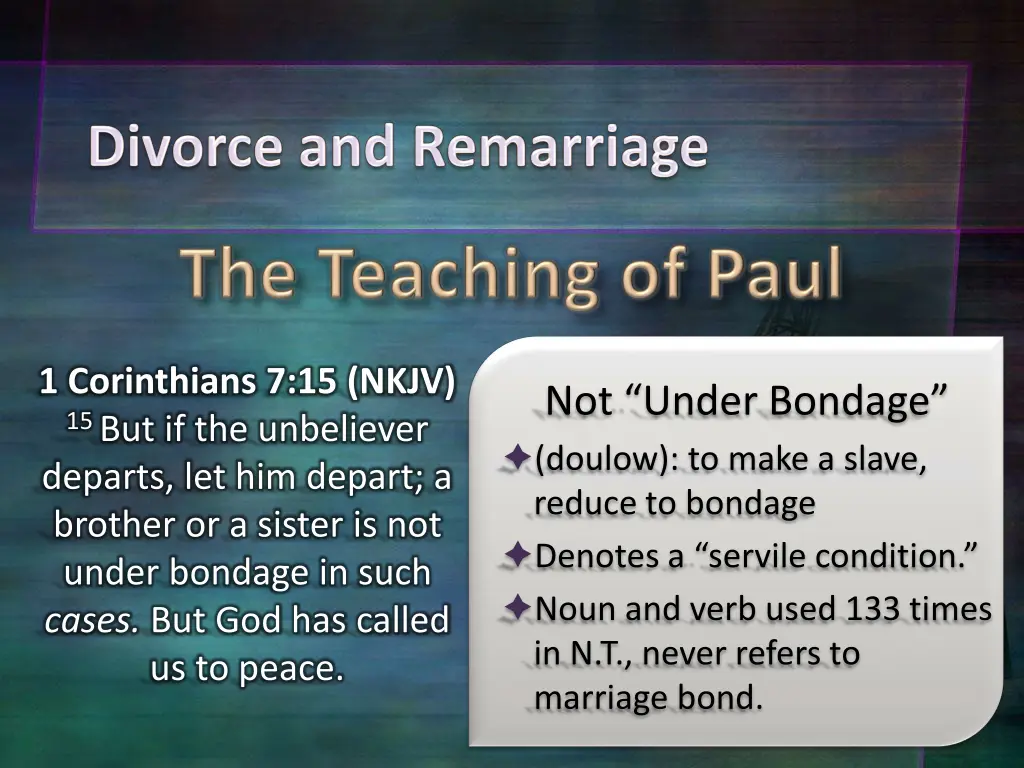 1 corinthians 7 15 nkjv 15 but if the unbeliever
