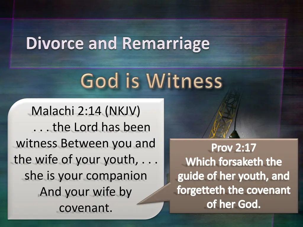 malachi 2 14 nkjv the lord has been witness
