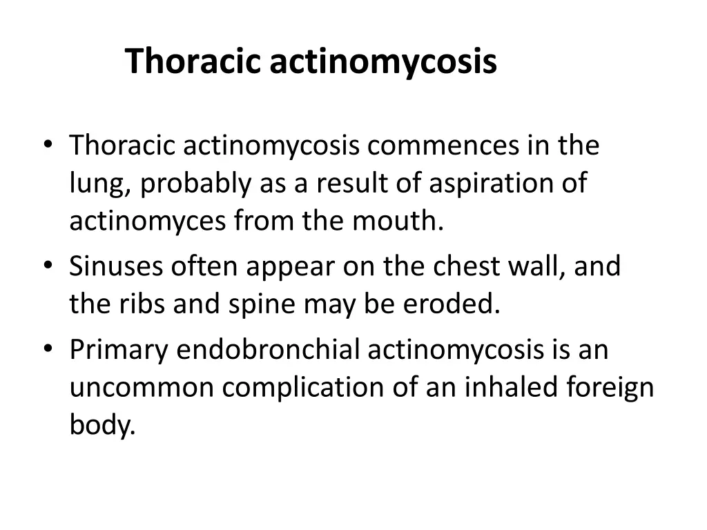 thoracic actinomycosis