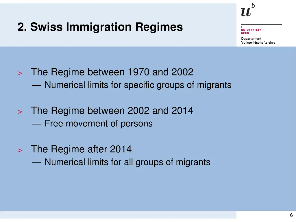 2 swiss immigration regimes