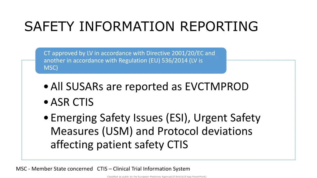 safety information reporting 2