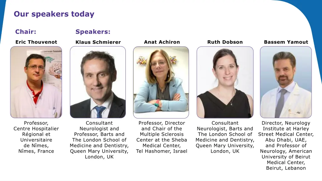 our speakers today