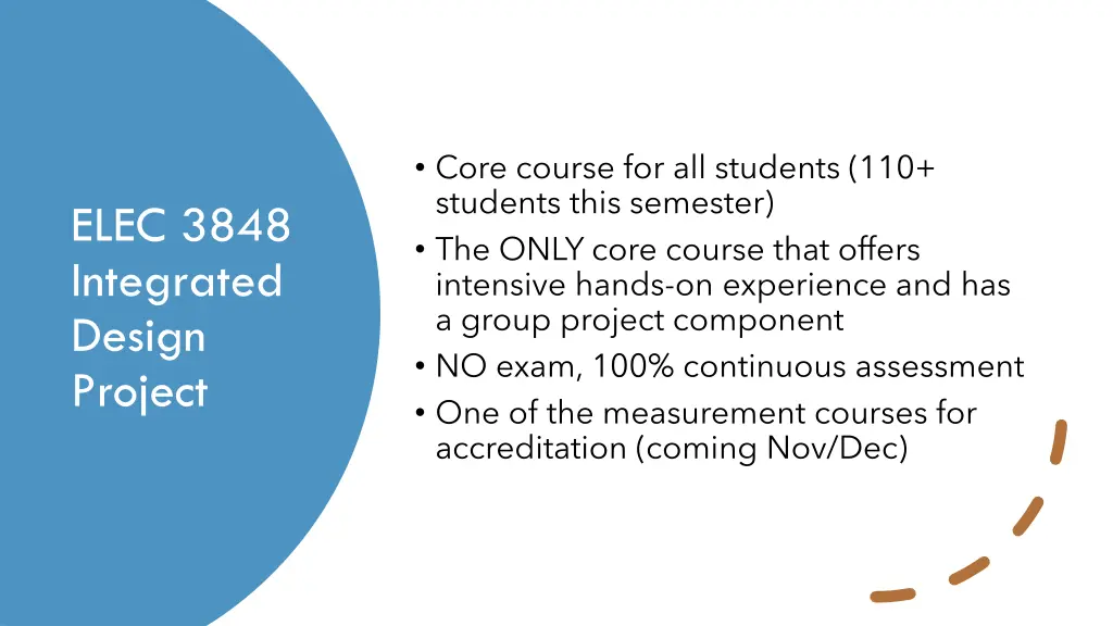 core course for all students 110 students this