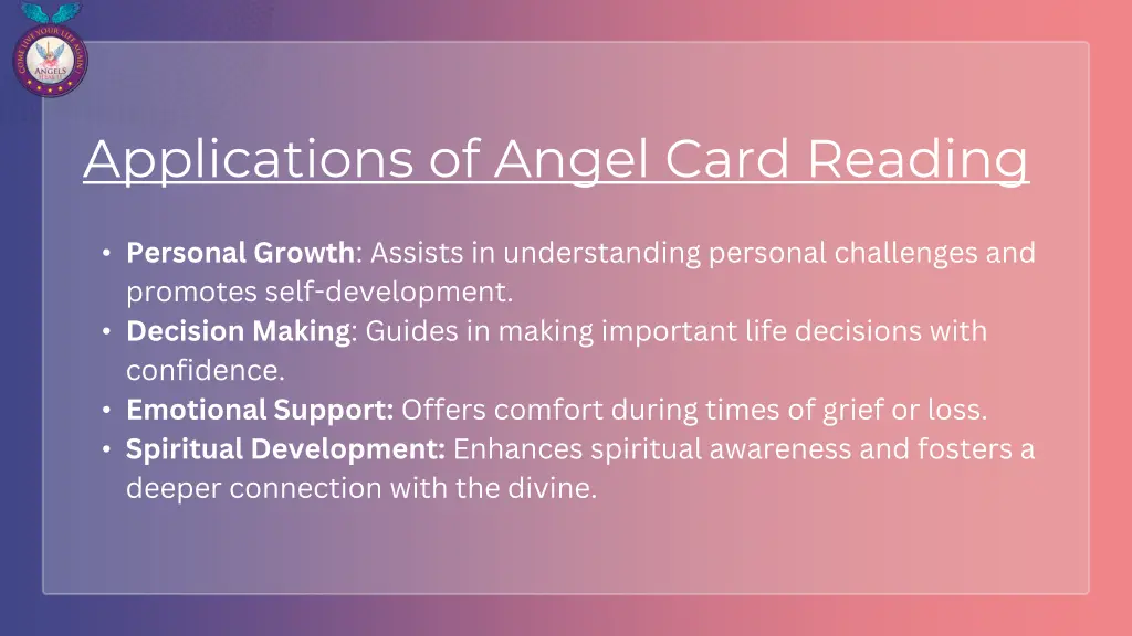 applications of angel card reading