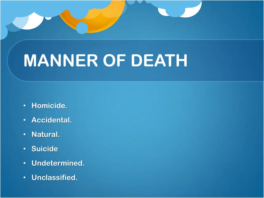 manner of death