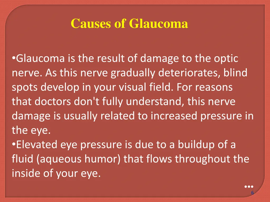 causes of glaucoma