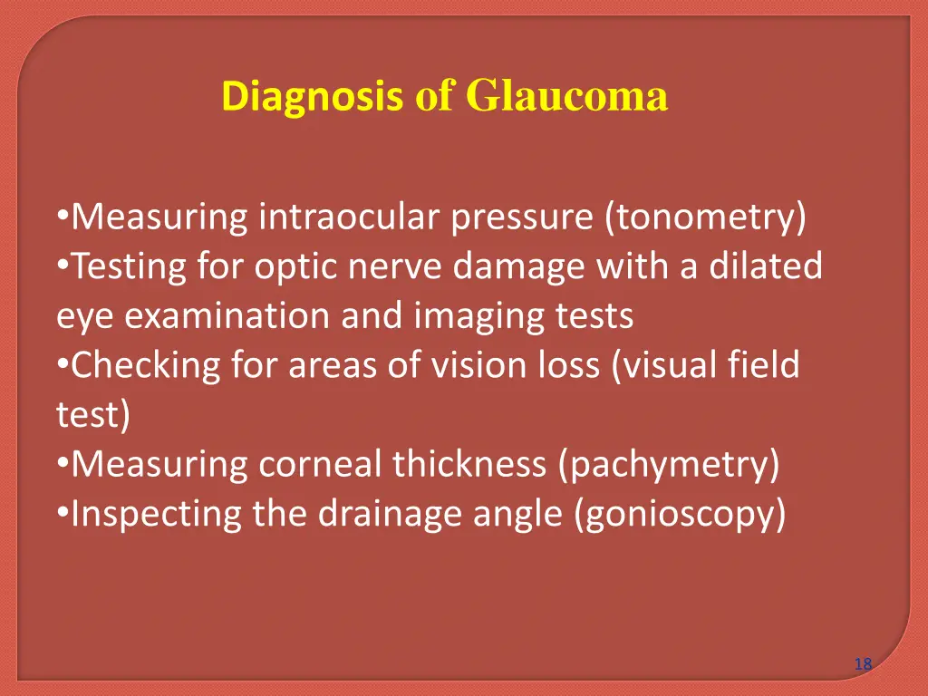 diagnosis of glaucoma